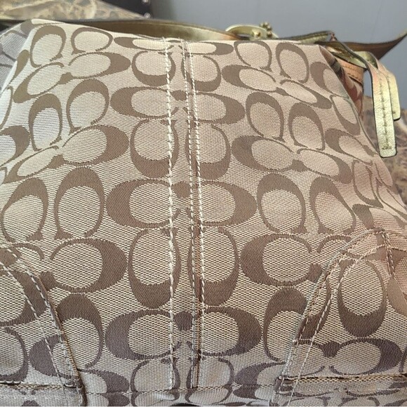 Coach Signature Metallic Gold Hobo Bag – 2003 Y2K Archive, Pristine Vintage Cond - Picture 11 of 12